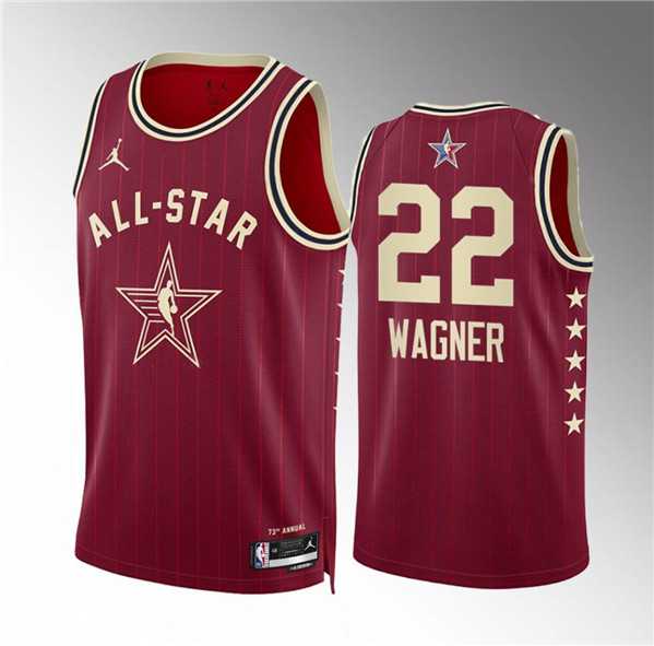 Mens 2024 All-Star #22 Franz Wagner Crimson Stitched Basketball Jersey